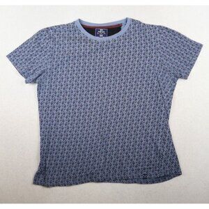 MBX PREMIUM GOODS - MEN'S BLUE PRINT SHORT SLEEVE T-SHIRT - SIZE M